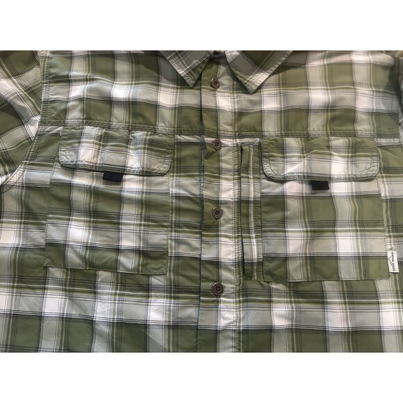 Eddie Bauer Men’s Long Sleeve Shirt. Button Up. Green Plaid. Tall Large - Picture 3 of 8